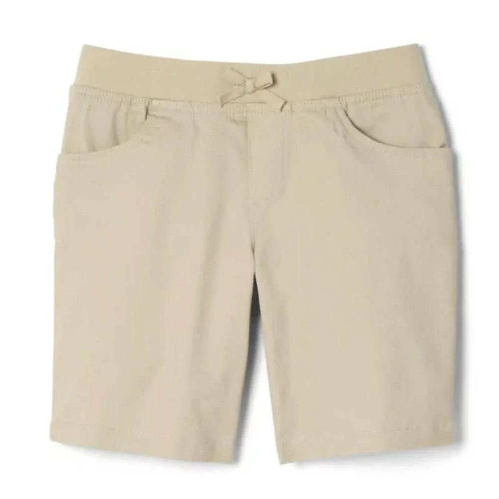 Girl's School Uniform Pull On Tie Front Shorts- Size 16 - Picture 1 of 4